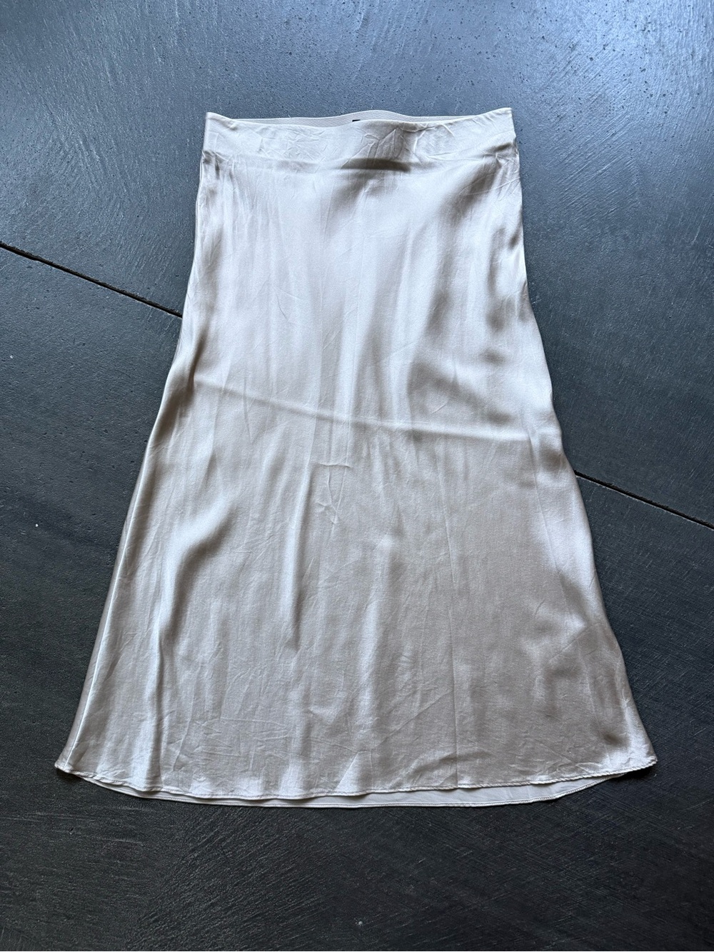 Quince Champagne 100% Silk A-Line Slip Skirt - Picture 2 of 8